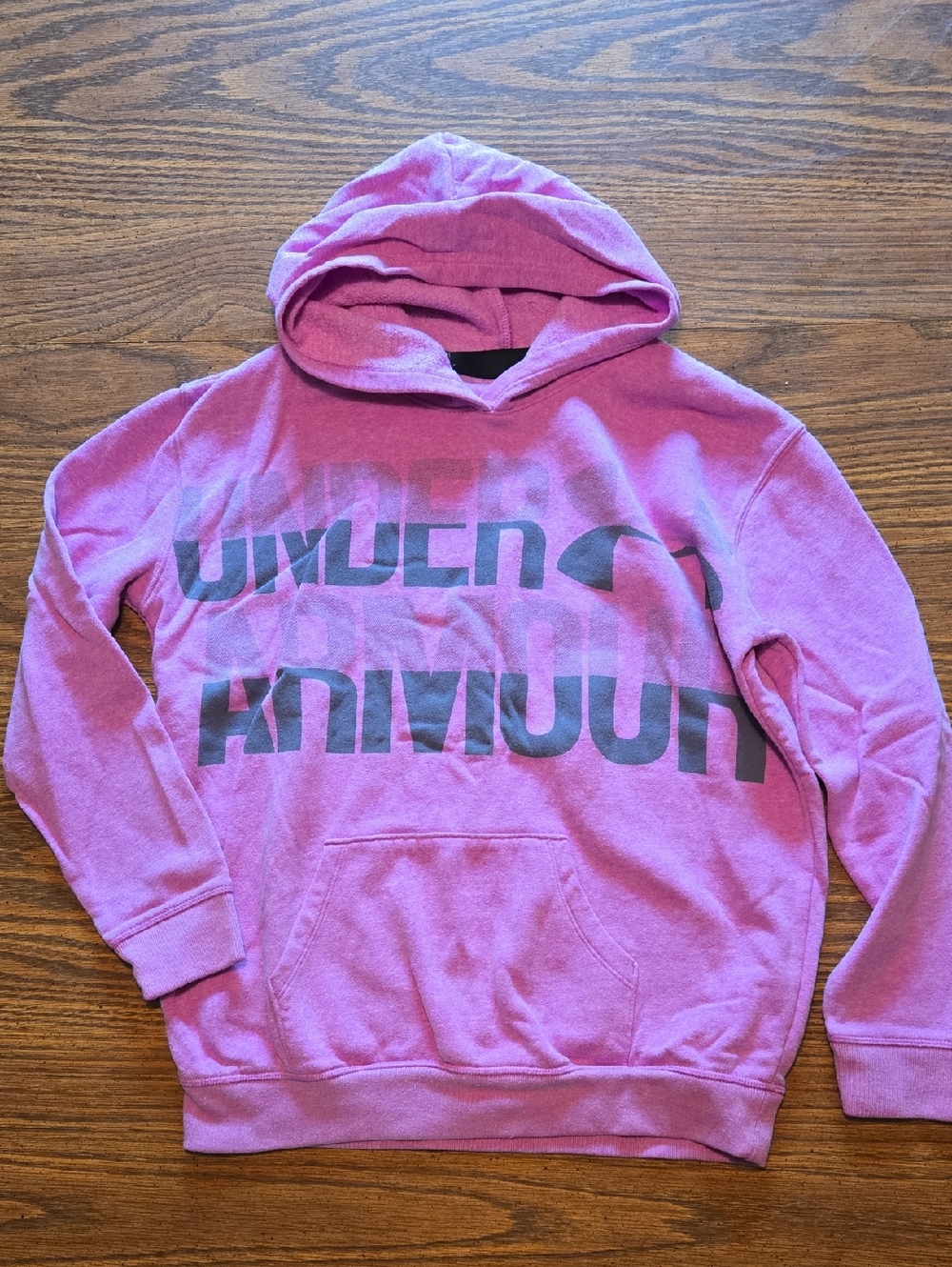 Under Armour Pink Pullover Hoodie with Bold Logo